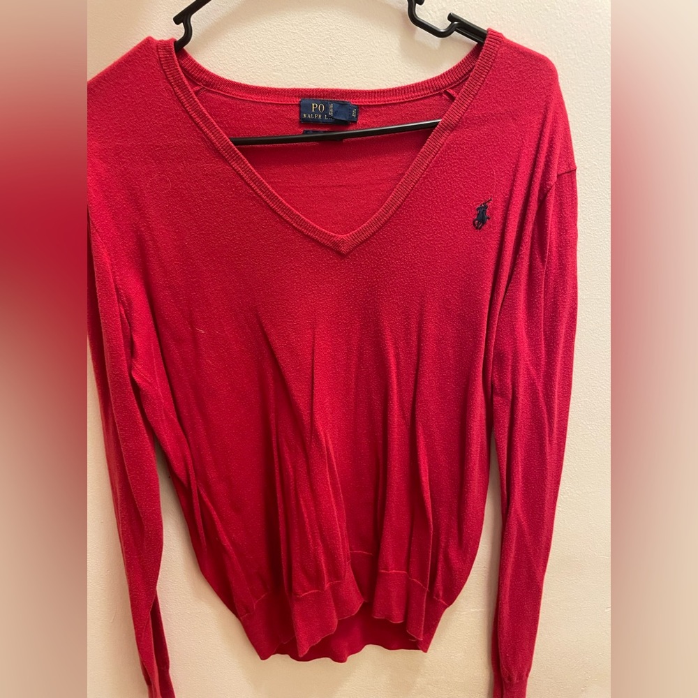 USED Polo V-Neck Sweater